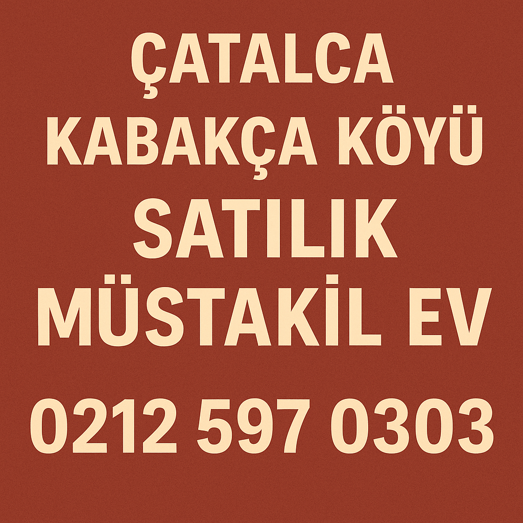Çatalca Kabakça Köyü Satılık 200 m² Müstakil Ev